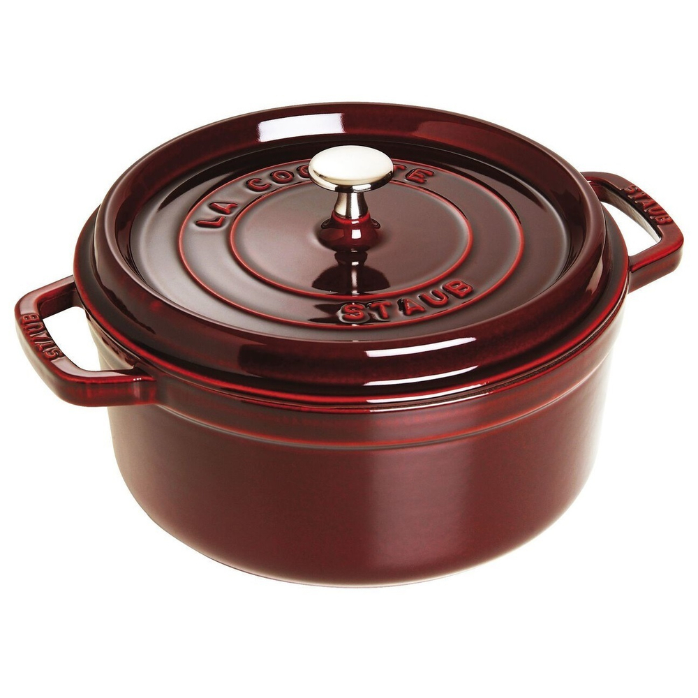 Кокот круглый, 3,8 л, 24 см, гранатовый, La Cocotte, Staub в Этикет