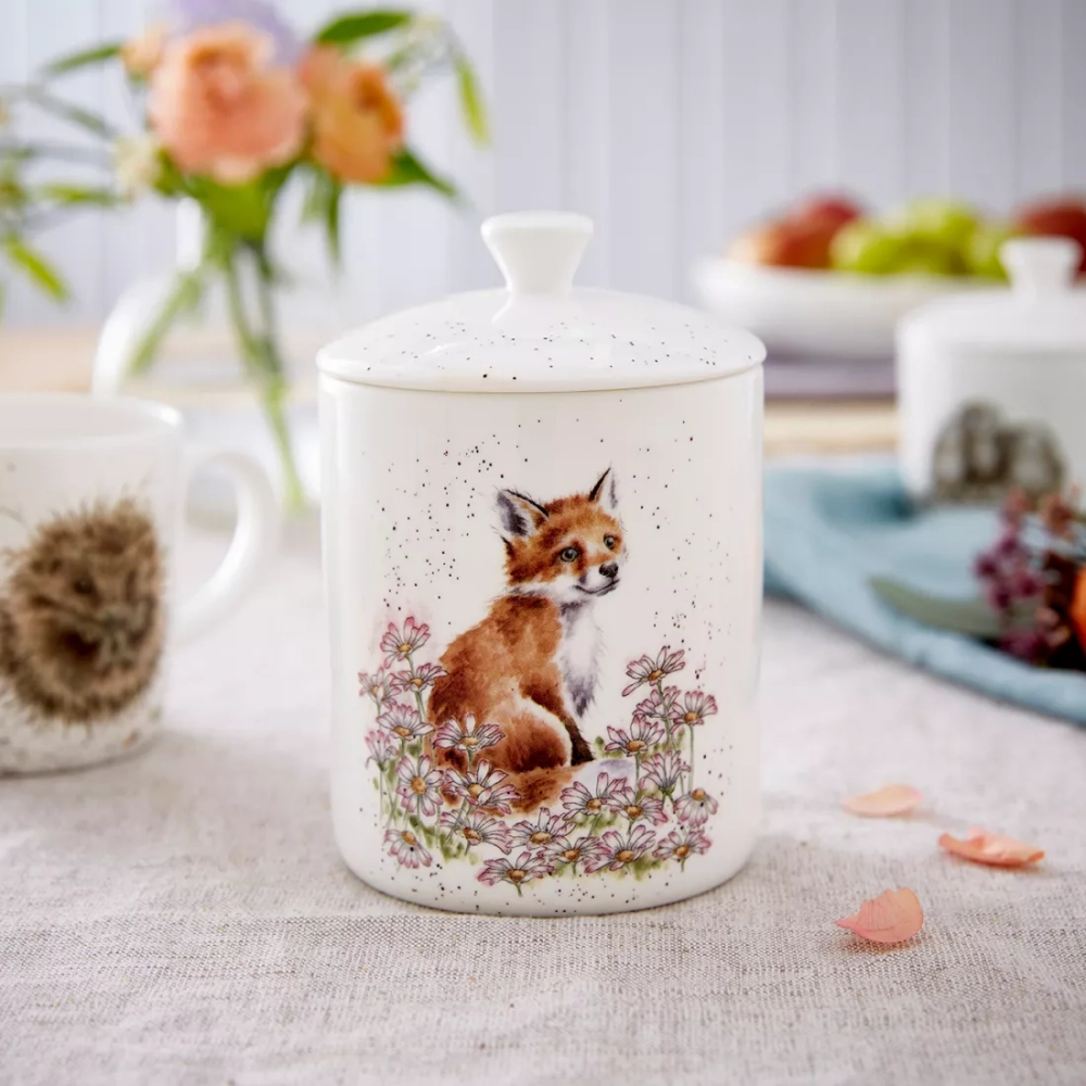 Банка для чая с крышкой "Забавная фауна. Лиса", 10х14.5 см, Wrendale Designs. Royal Worcester