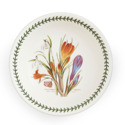 Тарелка для пасты Portmeirion "Ботанический сад. Подснежник / Шафран" 22см