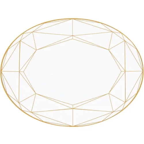 Блюдо овальное 36 см Gem Cut, Prouna