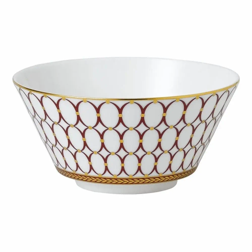 Салатник порционный Wedgwood Ренессанс 14 см, фарфор, красный