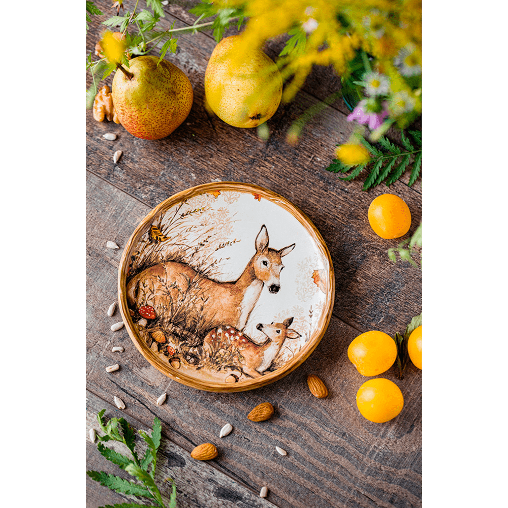 Тарелка хлебная Косули 15 см Certified Int. Сосновый лес