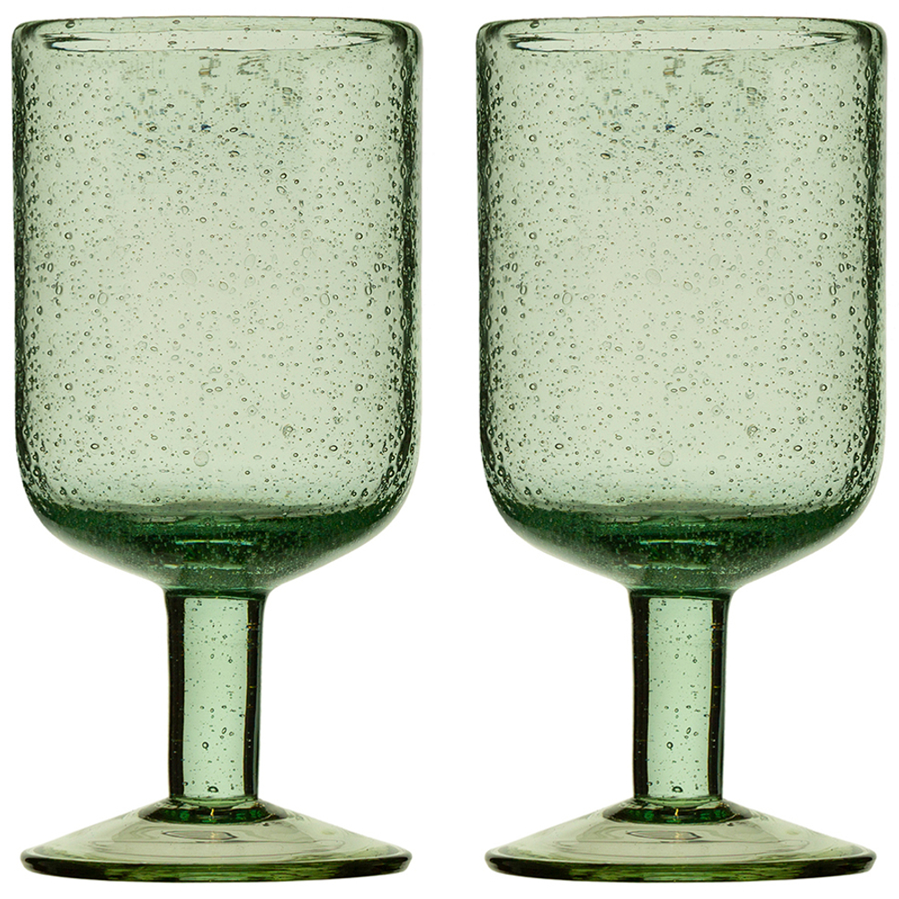 Набор бокалов для вина Flowi, 410 мл, зеленые, 2 шт., Liberty Jones