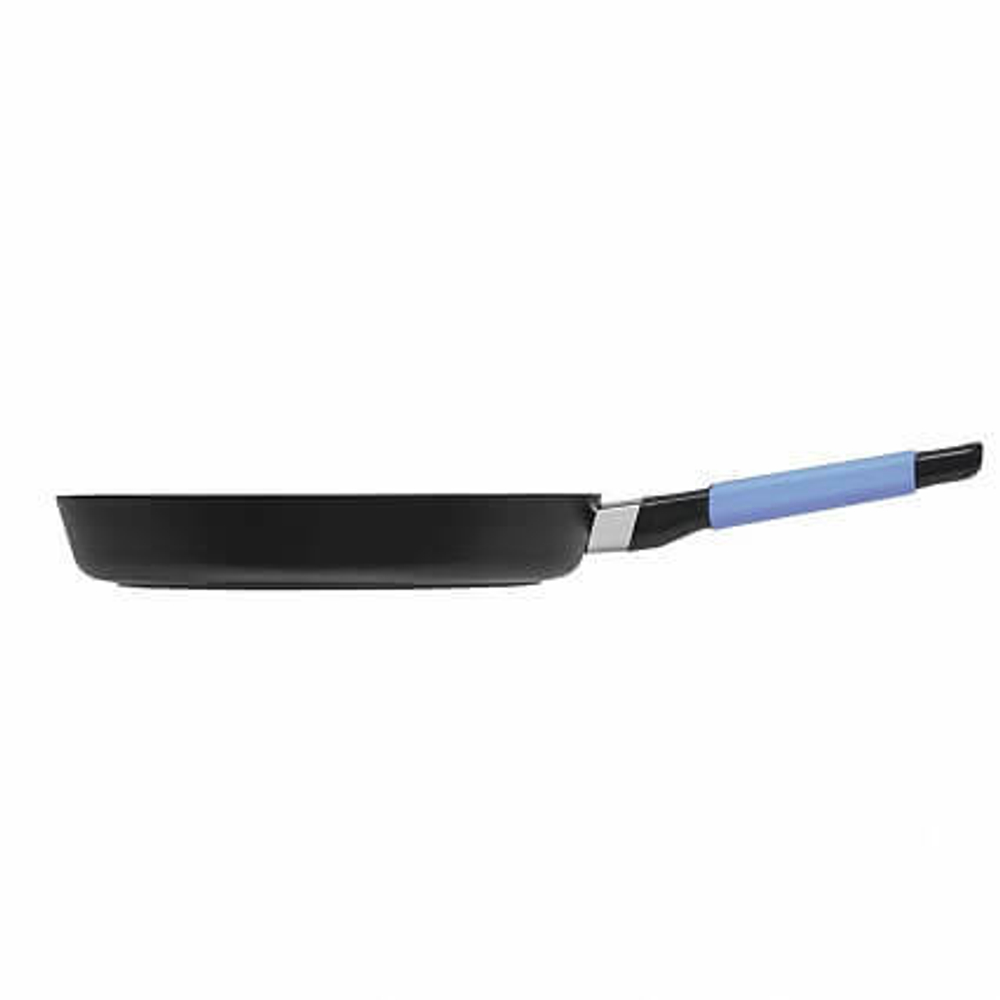 Алюминиевая сковорода 20 см,  с антипригарным покрытием, с голубой силиконовой ручкой, 30120a, Squality