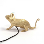 Настольная лампа Mouse Lamp Lyie Down Gold USB, Seletti
