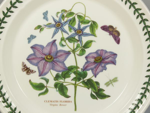 Тарелка обеденная Portmeirion "Ботанический сад. Клематис" 25см