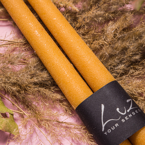 Набор свечей, 30 см, 2 шт, пчелиный воск, Рустик, Luz Your Senses
