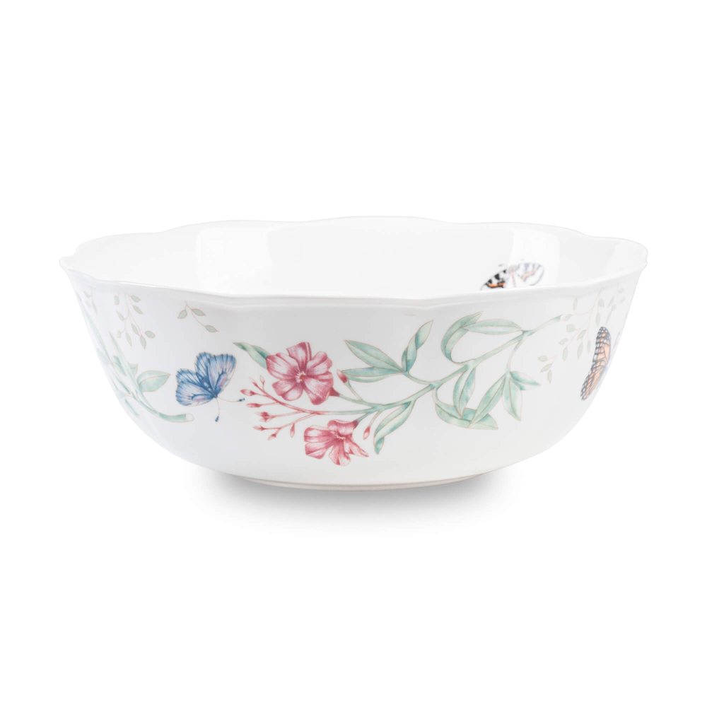 Салатник фарфоровый 25 см, круглый, LEN6083901, Бабочки на лугу, Lenox