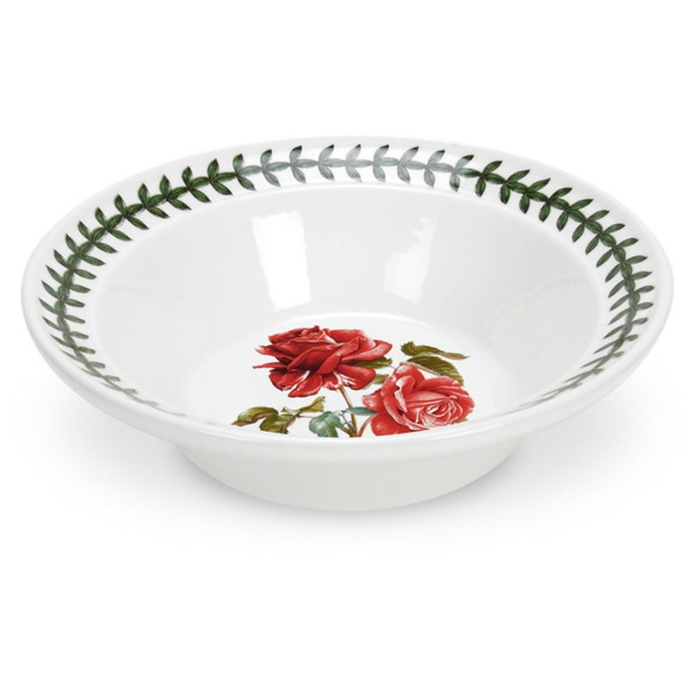 Тарелка для каши Portmeirion "Ботанический сад. Розы. Ароматное облако, красная роза" 15см