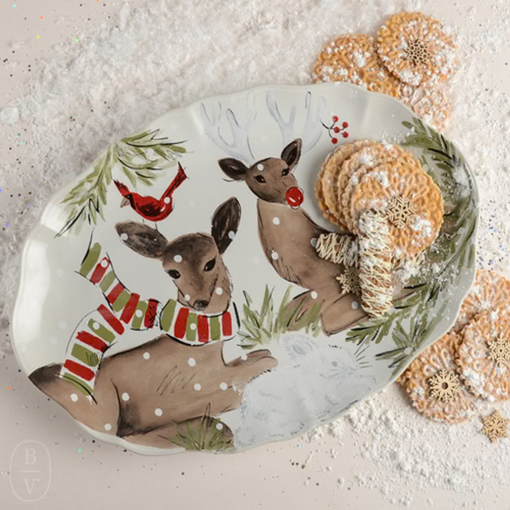 Сервировочное блюдо 49,8х35,2 см, белый, Deer Friends, Costa Nova