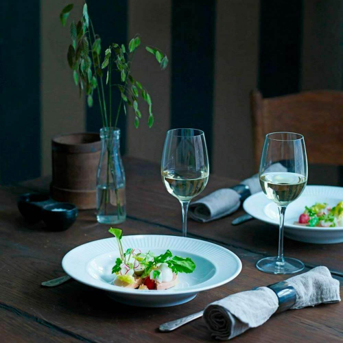 Тарелка суповая 22 см, фарфор, белый, 204222BL1, Plisse, Pillivuyt