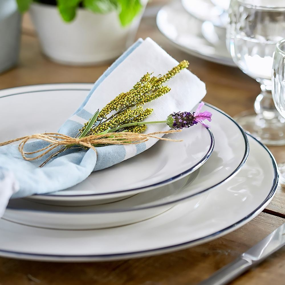 Тарелка салатная 22,6 см Costa Nova Beja белый/синий