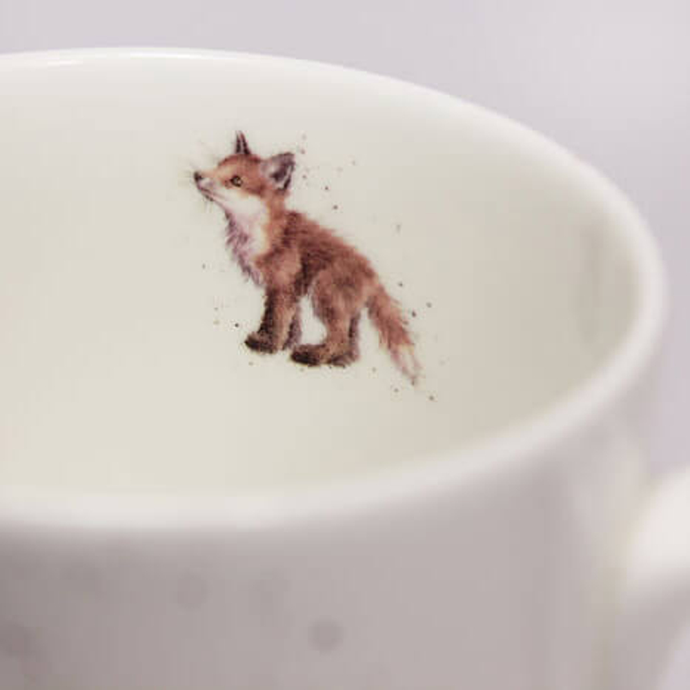 Фарфоровая кружка для чая и кофе "Забавная фауна. Рожденный диким лисом", 310 мл, Royal Worcester