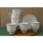 Блюдце для чайной чашки 15 см, фарфор, LEN193519042, Hannah Platinum, Lenox в онлайн-магазине элитной посуды Этикет