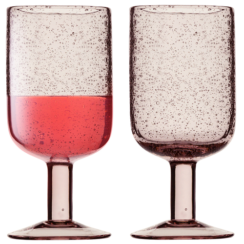 Набор бокалов для вина Flowi, 410 мл, розовые, 2 шт., Liberty Jones