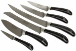 Набор 6 ножей и точилка в подставке, Signature Knife, Robert Welch