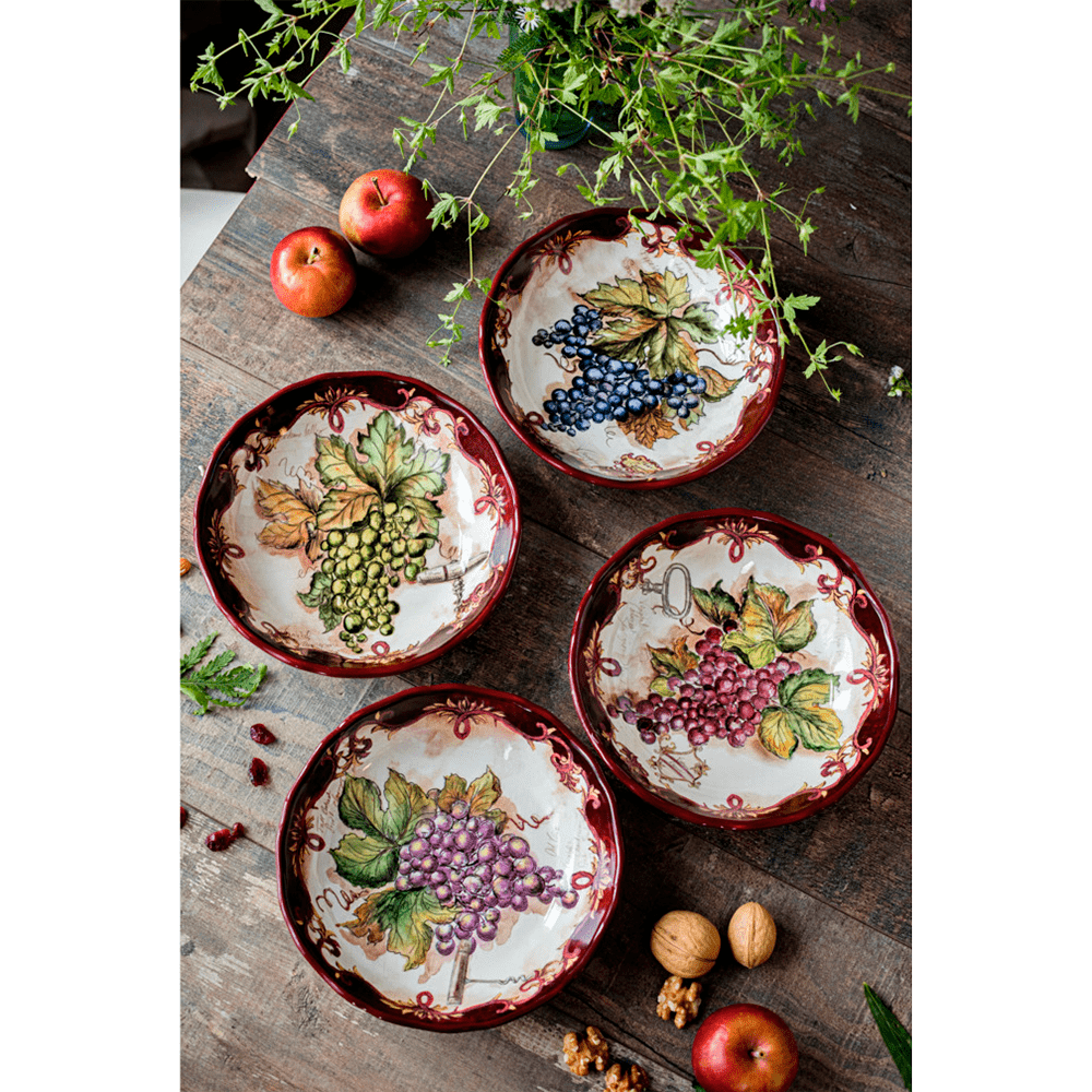 Тарелка для пасты Фиолетовый виноград 21 см Certified Int. Секреты Виноделов