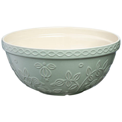 Миска для смешивания с узором Ягоды Тайги, 2,5 л, серо-мятная, Tkano