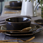 Тарелка суповая 16,2 см 800 мл Costa Nova Luzia Slate Grey серая