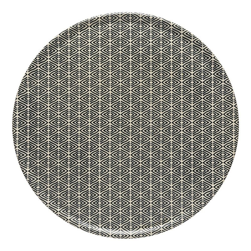 Тарелка подстановочная 31,5 см Costa Nova Augusta Diamond Weave черная