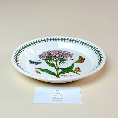 Тарелка закусочная 22см Portmeirion "Ботанический сад. Гвоздика турецкая"