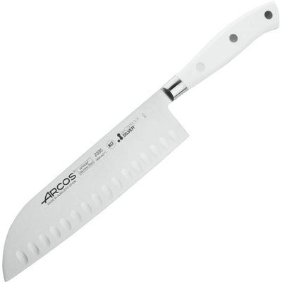 Нож поварской сантоку 18 см, из кованой высокоуглеродистой нержавеющей стали, белый, 233524W, Riviera Blanca, Arcos