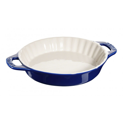 Форма для пирога керамическая круглая 40511-165, темно-синий цвет, диаметр 24 см, Staub