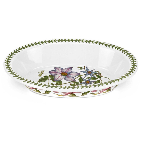 Блюдо для запекания овальное Portmeirion "Ботанический сад. Клематис" 28см
