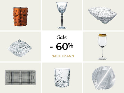Скидки до -60% на хрустальные стаканы, бокалы, салатники и подсвечники Nachtmann
