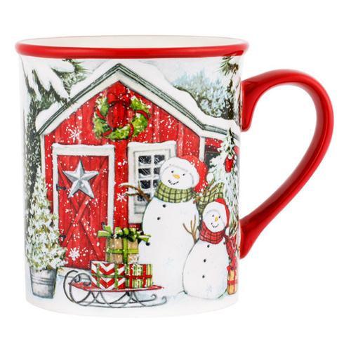 Кружка Два снеговика с подарками 470 мл Certified Int. Дом снеговика