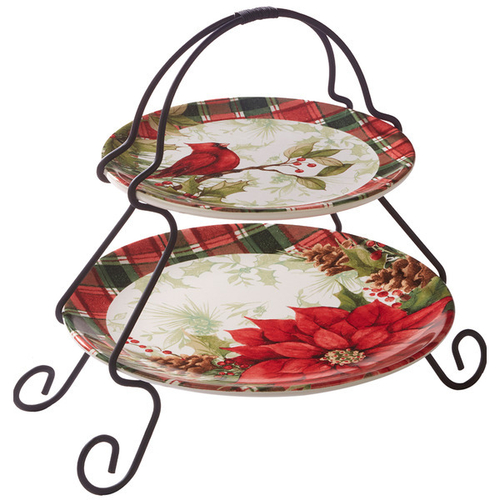 Блюдо двухъярусное Certified Int. Зимние заметки