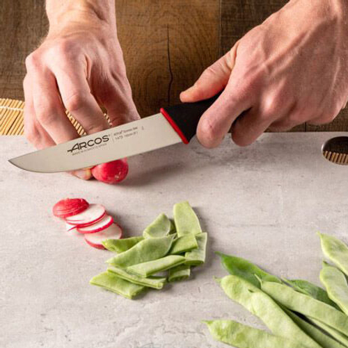 Универсальный нож  15 см, из прокатной высокоуглеродистой нержавеющей стали, пластиковая рукоять, черный/красный, 147322, Duo, Arcos