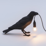 Настольная лампа Bird Waiting Black, Bird Lamp, Seletti