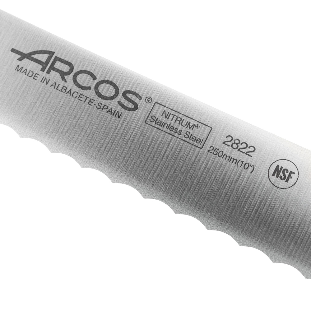 Нож для хлеба 25 см, из нержавеющей стали, 2822-B, черный, Universal, Arcos