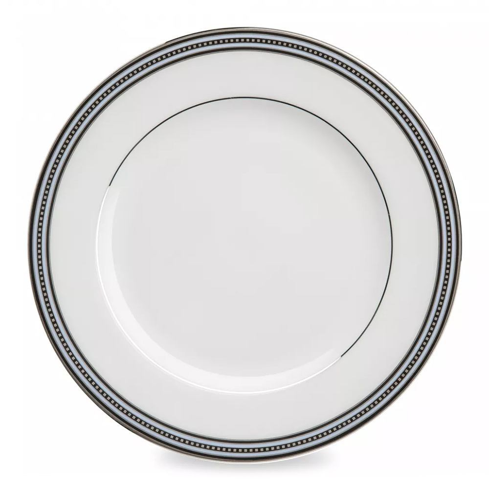 Тарелка пирожковая Noritake Богарт платиновый 16,5 см, фарфор костяной