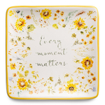 Тарелка пирожковая квадратная 15х15 см Certified Int. Подсолнухи, Каждое мгновение значимо