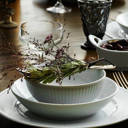 Тарелка суповая 23 см, фарор, белый, 204223BL1, Plisse, Pillivuyt