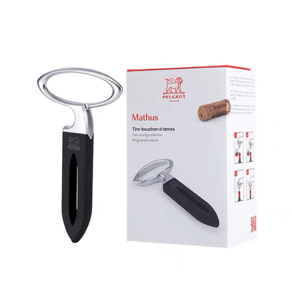 Штопор для хрупких пробок, черный, Mathus, Peugeot Vin