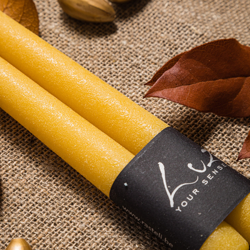 Набор свечей, 30 см, 2 шт, охра, Рустик, Luz Your Senses