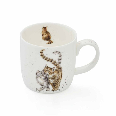 Фарфоровая кружка для кофе и чая "Забавная фауна. Коты", 310 мл, Royal Worcester