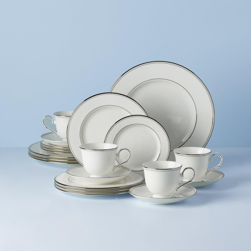 Заказать Блюдце для чайной чашки 15 см, фарфор, LEN100210042, Федеральный платиновый кант, Lenox в онлайн-магазине посуды повыгодной цене
