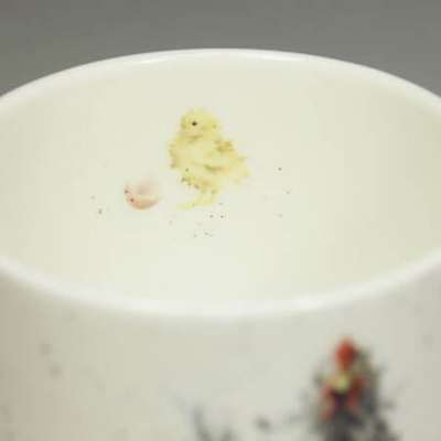 Фарфоровая кружка для чая и кофе "Забавная фауна. Любопытная курица", 310 мл, Royal Worcester