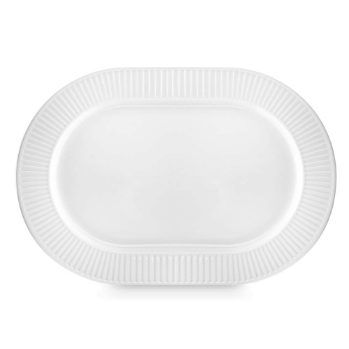 Блюдо сервировочное овальное 25х36 см, фарфор, белый, 244236BL1, Plisse, Pillivuyt