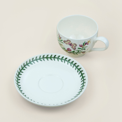 Чашка чайная с блюдцем Portmeirion "Ботанический сад. Горошек" 280мл PRT-BG04557-28