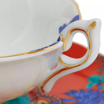Чашка чайная с блюдцем Wedgwood Золотой попугай 140 мл, фарфор