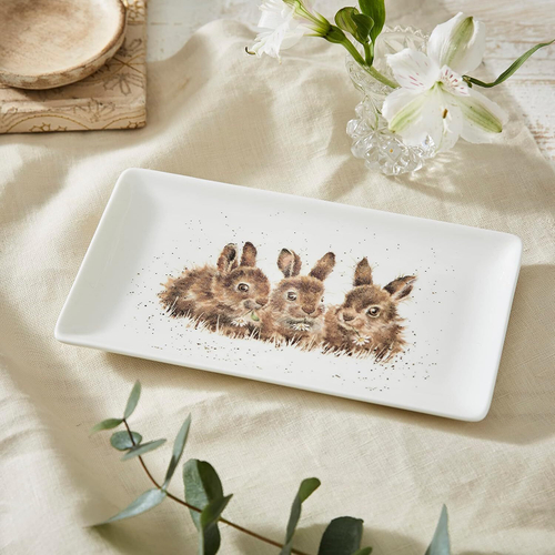 Блюдо "Забавная фауна. Крольчата", Wrendale Designs, Royal Worcester