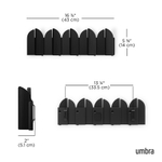 Вешалка настенная Saloon, 5 крючков, черная, Umbra