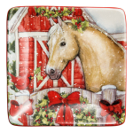 Тарелка пирожковая "Лошадь каурая" 15 см, керамика, CER37291-4, Рождество в усадьбе, Certified International