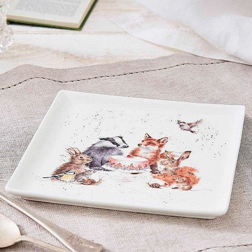 Блюдо "Забавная фауна. Лесная вечеринка", Wrendale Designs, Royal Worcester