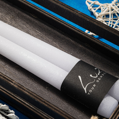 Набор свечей, 30 см, 2 шт, белый, Рустик, Luz Your Senses